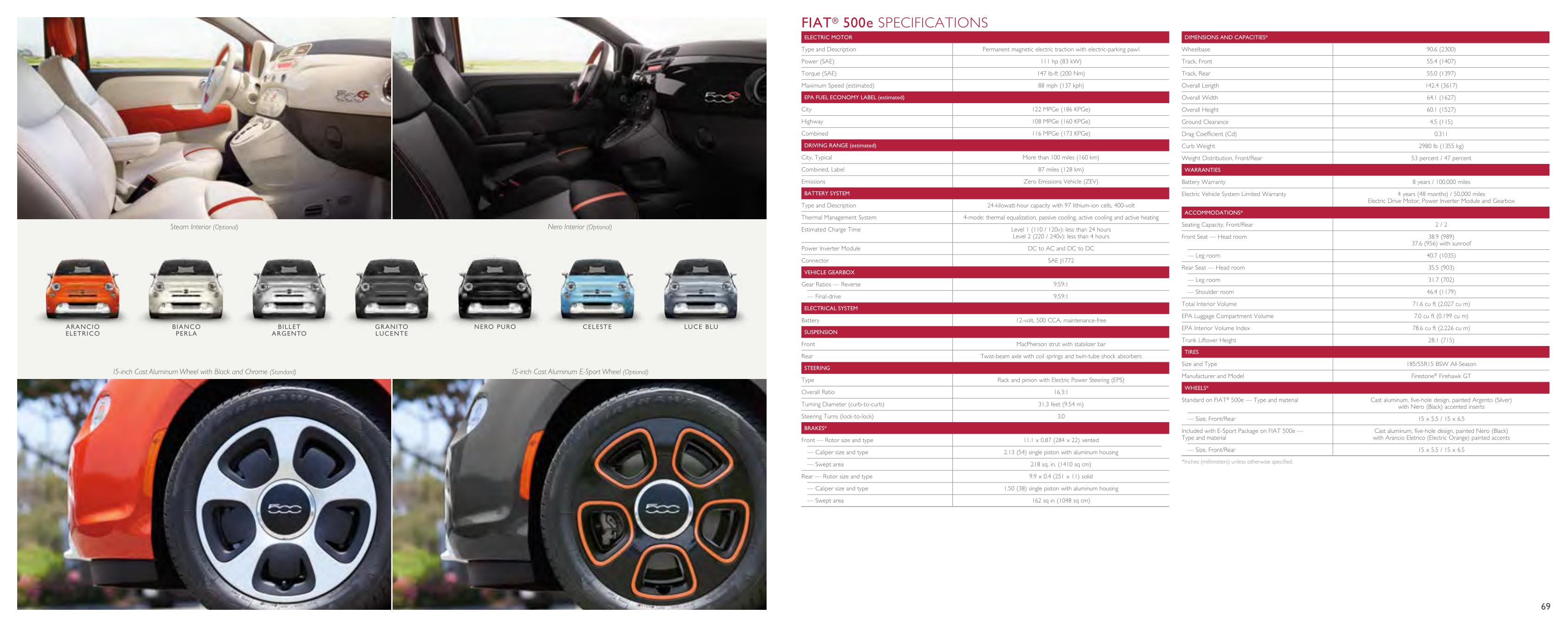 2015 Fiat 500 Brochure Page 8